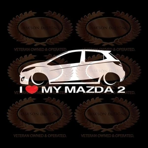 I Love My Mazda2 Decal Sticker For Mazda 2 Hatch Hatchback - Bild 1 von 1