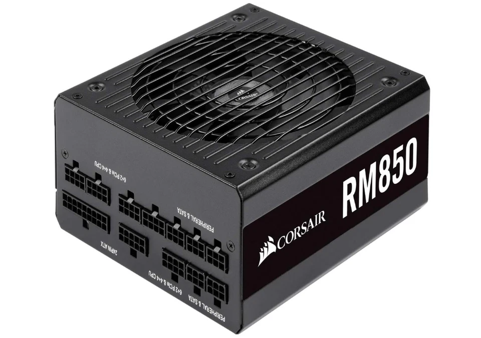 Corsair RM850, 850 W 80 PLUS Gold Certified Fully Modular PSU Black - PSU Only - Image 1 of 4