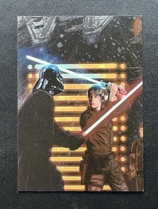 2010 TOPPS STAR WARS GALAXY SERIES 5 ETCHED FOIL LUKE SKYWALKER DARTH VADER # 5 - Picture 1 of 4