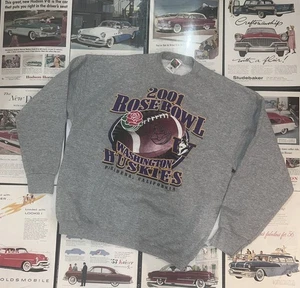 2001 Vintage Washington Huskies Rose Bowl T-Shirt Herren XL Football Dawgs lila - Bild 1 von 7