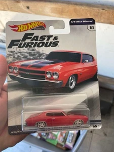 Hot Wheels Premium Fast & Furious 1/4 Mile Muscle 1970 Chevrolet Chevelle SS Red - Picture 1 of 1