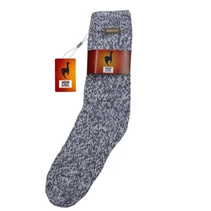 HANDMADE ANDEAN ALPACA MID CALF LIGHT GRAY SOCKS - Picture 1 of 7
