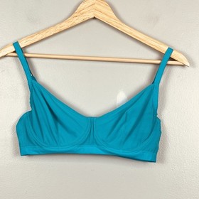 Studio La Perla teal mesh unlined underwire bra, 36C.