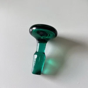 VTG Blenko Glass Company Sea Green Teal Decanter STOPPER ONLY - Picture 1 of 5