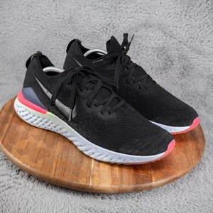 Mens 13 Nike Epic React Flyknit 2 BQ8928-003 Black Running Shoes Sneakers - Picture 1 of 9