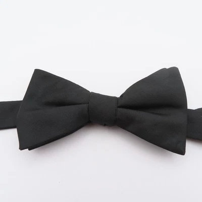 J Ferrar Bow Tie Black Solid 2.25" Wide Pre Tie Polyester Tuxedo Formal - Image 1 of 4