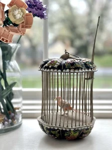 Vintage Chinese Cloisonné Enamel Birdcage (only) - Handcrafted - Picture 1 of 10
