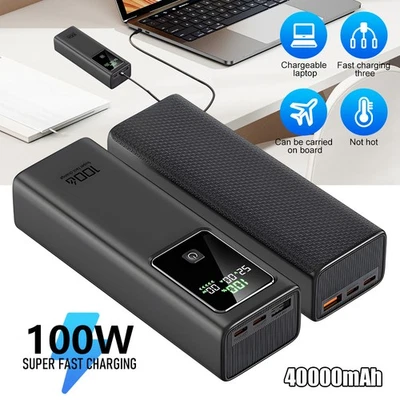 Banco de alimentación externo USB C 40000 mAh PD100W para computadora portátil carga rápida Foto 1 de 4