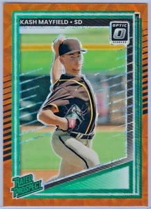 Mira telescópica Kash Mayfield - 2025 Panini Donruss Optic Rated Prospect Orange 183 04/79 - Imagen 1 de 2