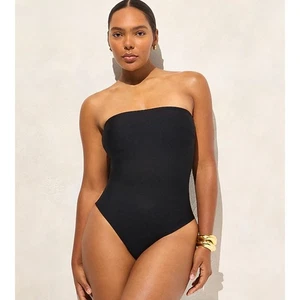 J. Crew 16 Torso Largo Gemma Una Pieza Classic Sculpt™ Negro - Imagen 1 de 6