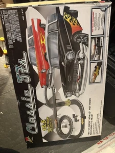 LIFE LIKE CHEVY NOMAD SLOT CAR SET RARE Black Red Flames HO No Cars - Picture 1 of 2