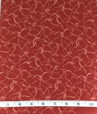 Vintage Bianca Tonal Red Ribbons/Bows Moda Fabrics Cotton Sew Quilt Craft - Image 1 of 3