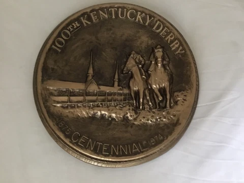 100th CENTENNIAL KENTUCKY DERBY WALL PLAQUE, 1875-1974.  D059A Cover
