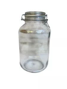 Bormioli Rocco Fido Glass Jar 4 Liters 136 Ounces Canning Food Storage Swing Top - Picture 1 of 14