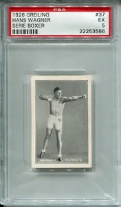 1926 Greiling Serie Boxer 37 Hans Wagner PSA 5 EX vintage Boxing Rookie Card RC - Picture 1 of 2