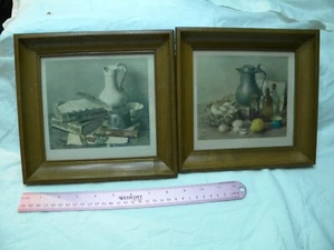 Set 2 stampe natura morta vintage Henk Bos incorniciate - Foto 1 di 10