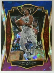 2020-21 Select Premier Level Cracked Ice Blue, White, Purple #122 CJ McCollum - Imagen 1 de 3
