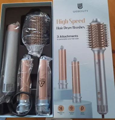 Hochwert.Ionen-Haarfön 110.000 RPM,NP 109,99,  2x3,2cm Autom.Bürsten,+6cm Bürste - Bild 1 von 4