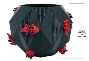 Baby Dragon Succulent Geometric Planter Pot with Drainage Hole 3D Printed - Picture 1 of 4