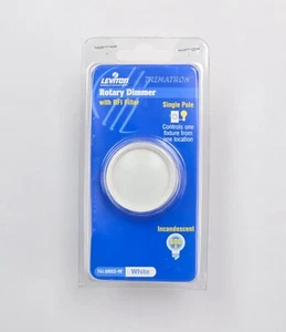 Interruptor atenuador giratorio blanco Leviton Trimatron 6602 600 W filtro RFI polo único - Imagen 1 de 4
