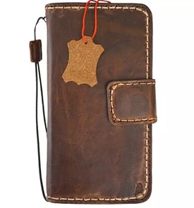 Genuine Leather Case for Iphone 14 13 12 15 16 Pro Max Plus Wallet Removable םIL - Picture 1 of 12