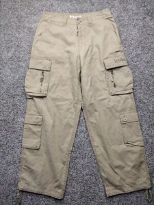 Vintage Arizona CARGO PANTS ZIPPER POCKETS BEIGE Cargo Mens 30x30 Y2K - Picture 1 of 12