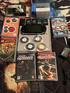 Sony Psp-1001 PlayStation PSP Game System Bundle  9 Games 5 Batteries * READ* - Picture 1 of 12