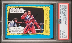 HONKY TONK MAN PSA 6 AUTO 10 1987 WWF O-PEE-CHEE Jimmy Hart RC POP 1 None Higher - Picture 1 of 5