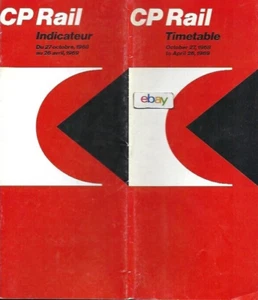 KANADISCHER PAZIFISCHER CORP CP SCHIENENFAHRPLAN 10-27,1969 AD & ROUTENKARTE - Bild 1 von 4