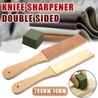 Dual Sided Leather Blade Strop Cutter Razor Sharpener Polishing Wooden Handle