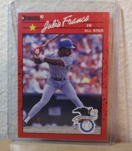 1990 Donruss Julio Franco DOUBLE ERROR No TM, Wrong DOB #701 Texas Rangers - Picture 1 of 2