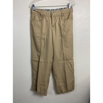 Athleta Tencel Cropped Wide leg pants Size 2 Petite Brown Low rise Athleisure - Image 1 of 4