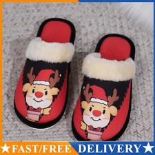 Unisex Christmas Elk House Slippers Comfortable Plush Cotton Slippers for Winter