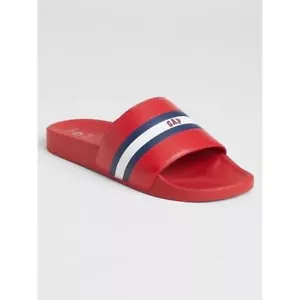 GAP mens stripe slide Sandals, Red, Size 10-11 - Picture 1 of 1