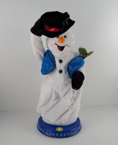Gemmy Snowflake Spinning Snowman Singing Animated Christmas Decoration 2003 - Picture 1 of 13