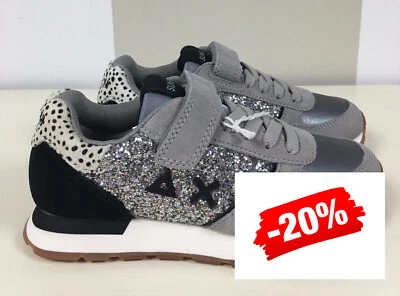 SNEAKERS SUN 68 GLITTER ARGENTO - Immagine 1 di 4