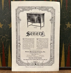Sonora Phonograph Vintage Print Ad Clear As A Bell Broadway NY - Picture 1 of 5