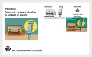 spain 2024 100 anniAuthorization Of Radio Broadcasting 1924 1v FDC PJ - Picture 1 of 1