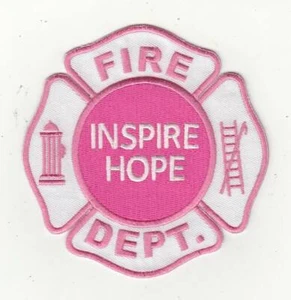 Breast Cancer Awareness Fire Dept Department Inspire Hope Patch (4") - Picture 1 of 1