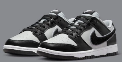 Nike Dunk Low Retro Chenille Swoosh Black Grey DQ7683-001 Men's Size 9 - Image 1 of 4