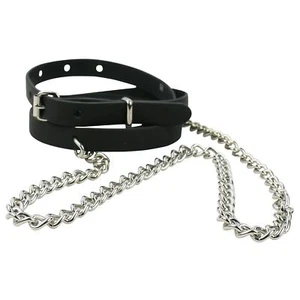 12mm Chain Leather UK Handmade Studded Gothic Jean Style Mens Belt B856 - Picture 1 of 4