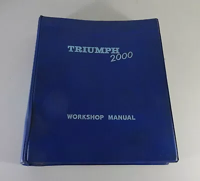 Taller Manual/Manual de Servicio Triumph 2000 & 2.5 Pi From 05/1964 inglese - Imagen 1 de 4