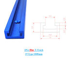 19 Type/1000mm Aluminum Alloy T-track T-slot Miter Track Jig For T screws Blue