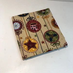 1.5 Yards Beige w Christmas Ornaments Fabric 42" wide Concord Fabrics - Picture 1 of 5