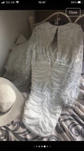 Paillettenkleid, wunderschön mit gekreuztem Front- & Rückenreißverschluss für einen attraktiven Look! - Bild 1 von 6