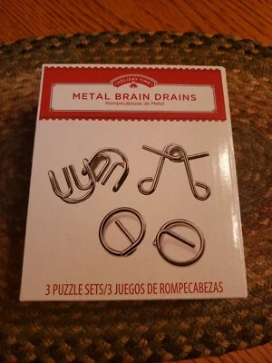 Metal Brqin Drains Puzzles Set Of 3 - Image 1 of 4