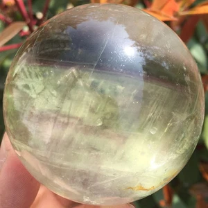 2.56"453g TOP!!! Natural Fluorite Quartz Crystal Sphere Ball Healing ic2788 - Picture 1 of 12