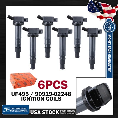 Bobinas de encendido OEM 6X UF495 90919-02248 repuesto para Toyota Hiace 2006-2010 Foto 1 de 4