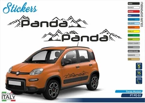 2 Adesivi Fiat PANDA Montagne laterali fiancate sportello TUNING FT PD G1 - Imagen 1 de 1
