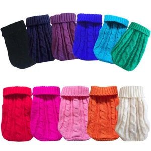 XXXS XS Teacup Chihuahua Dog Sweater Warm Knitted Clothes Apparel Puppy Cat Coat - Picture 1 of 12